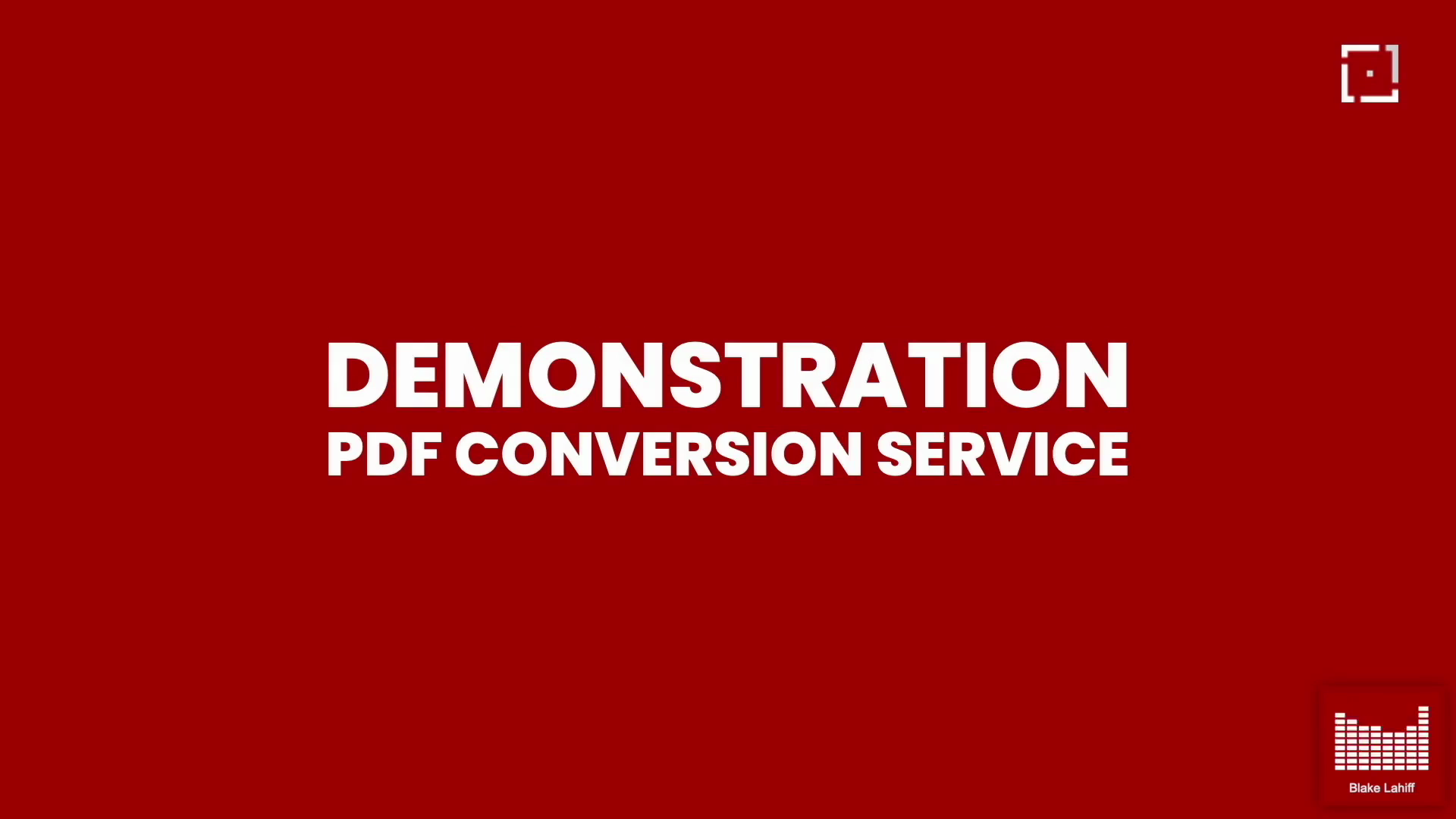 PDF Forms Conversion Demonstration